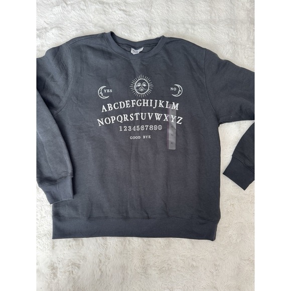 Ouija Mystifying Oracle Sun And Moon Outlines Vintage Logo Sweatshirt‎ Sz XL - Picture 5 of 12